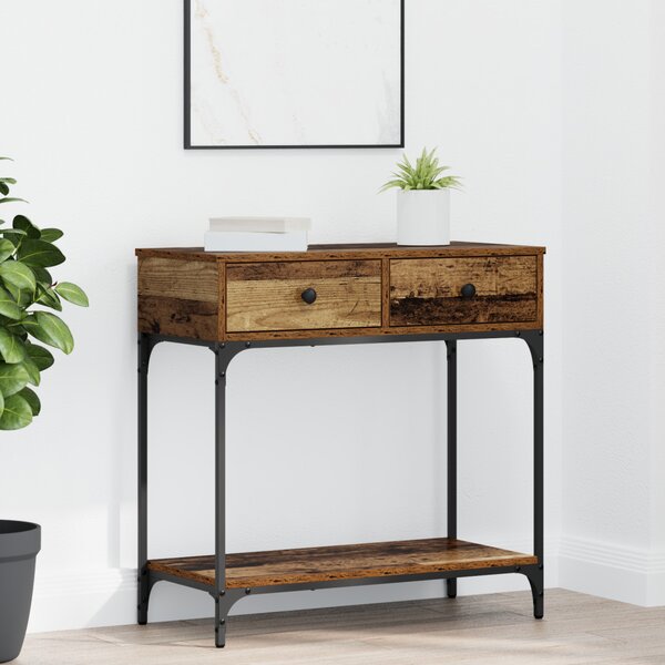 Konzol asztal Régi fa 75x34.5x75 cm Műszaki fa