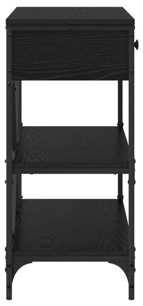 Konzol Asztal Fekete Tölgy 100x34.5x75 cm Mérnöki Fa