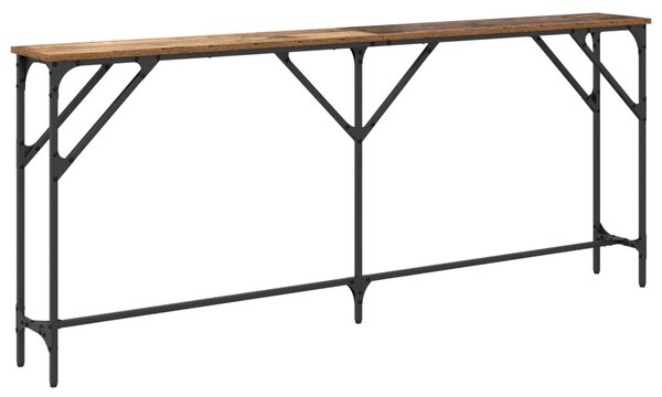 Konzolasztal Öreg fa 180 x 23 x 75 cm Műgyantás fa és fém
