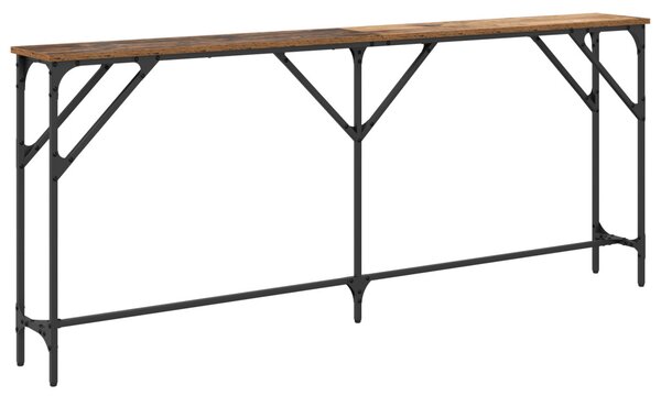 Konzolasztal Öreg fa 180 x 23 x 75 cm Műgyantás fa és fém