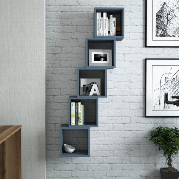 Hanah Home fali polc 'Blue Box' - kék
