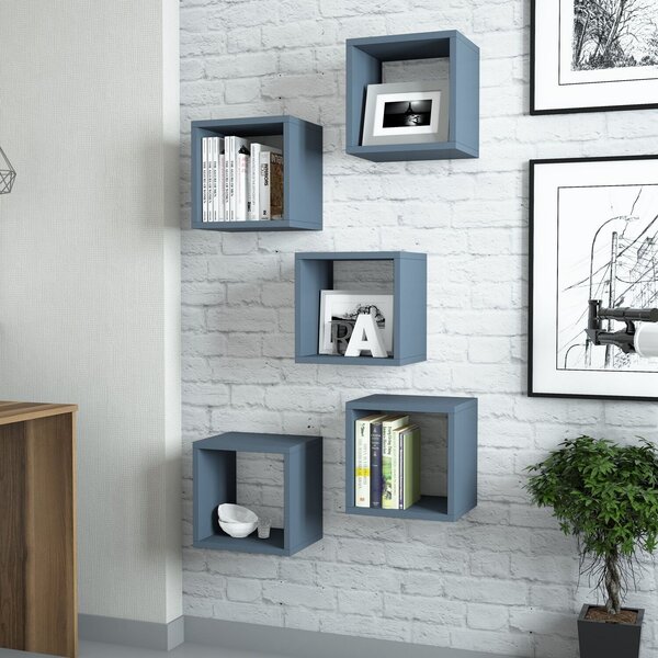 Hanah Home fali polc 'Blue Box' - kék