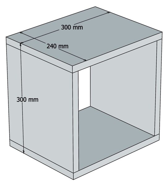 Hanah Home fali polc 'Blue Box' - kék