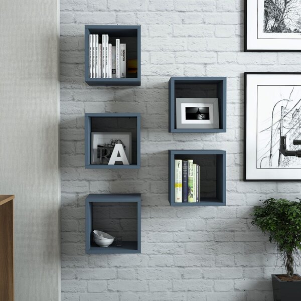 Hanah Home fali polc 'Blue Box' - kék