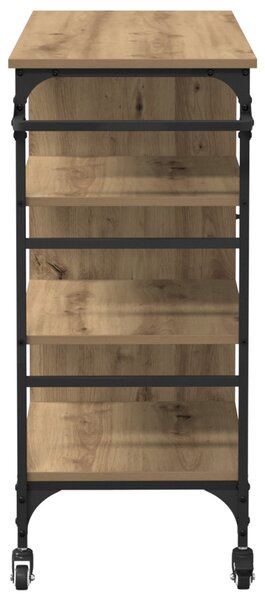Konyhai Kocsi Tömör Tölgy 87.5x38.5x84.5 cm Szerelt Fa