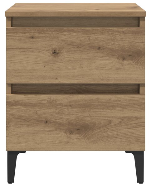 Éjjeliszekrény 2 pcs kézműves tölgy 40 x 35 x 50 cm Faanyag