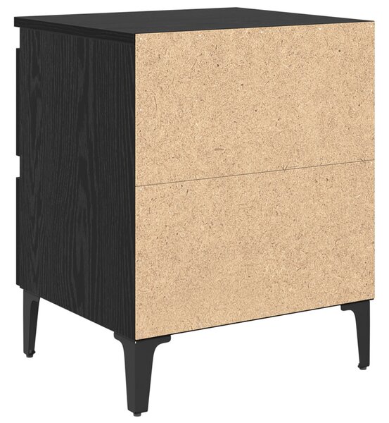 Éjjeliszekrény 2 pcs Musta tammi 40 x 35 x 50 cm Faanyag
