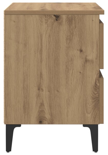 Éjjeliszekrény 2 pcs kézműves tölgy 40 x 35 x 50 cm Faanyag