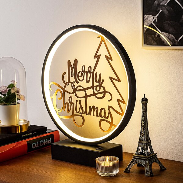 Opviq Asztali lámpa, fekete-réz, XMAS2