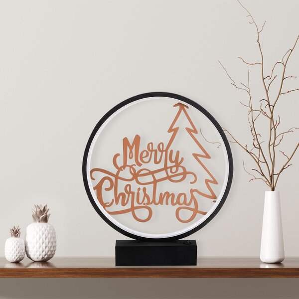 Opviq Asztali lámpa, fekete-réz, XMAS2