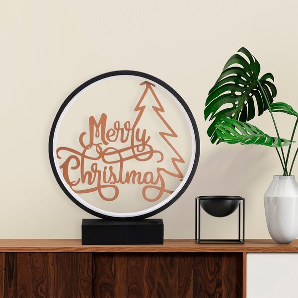 Opviq Asztali lámpa, fekete-réz, XMAS2