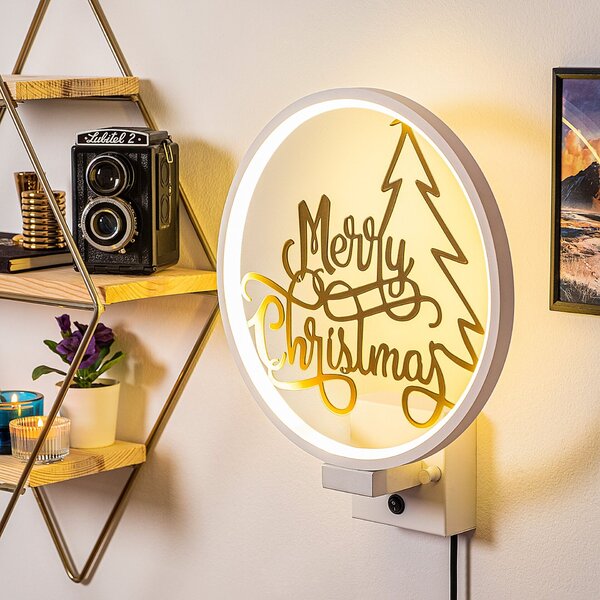 Opviq Fali lámpa fehér arany XMAS26