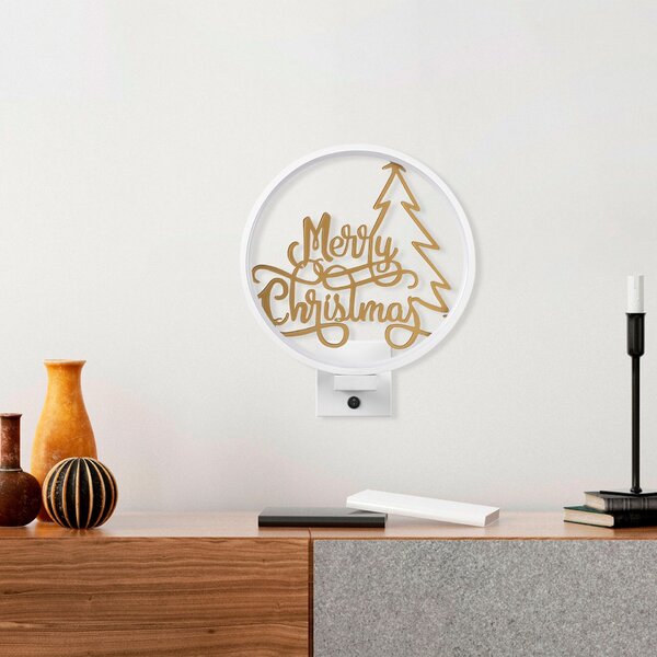 Opviq Fali lámpa fehér arany XMAS26