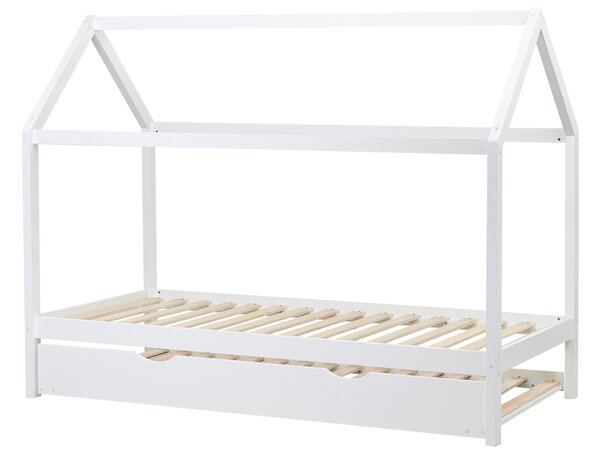 Kihúzható gyerekágy Fenyő CRILLON 90 x 200 cm Fehér