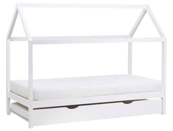 Kihúzható gyerekágy Fenyő CRILLON 90 x 200 cm Fehér