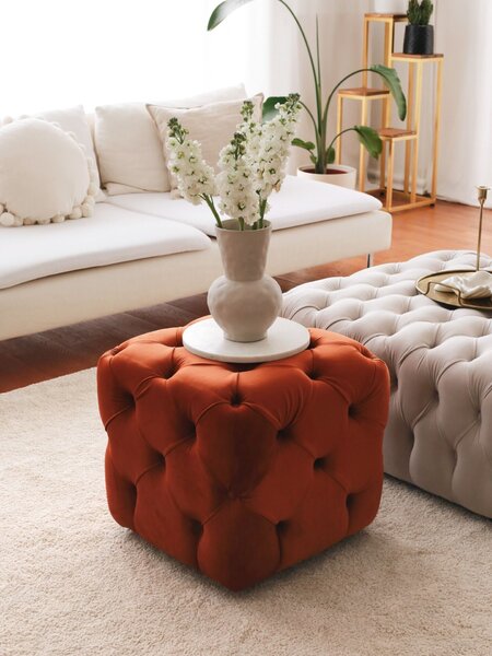 Atelier Del Sofa Puff Cinnamon Kup Chester - Fahéj