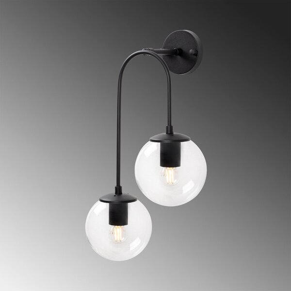 Opviq Fali lámpa Fekete Jewel - 10570