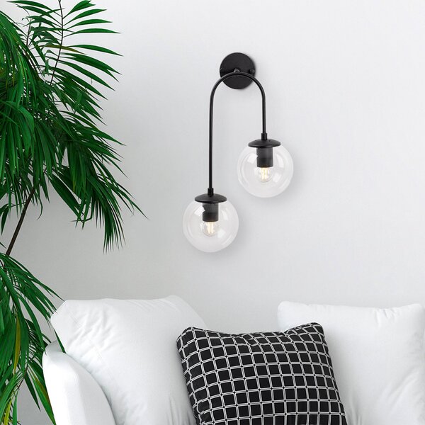 Opviq Fali lámpa Fekete Jewel - 10570
