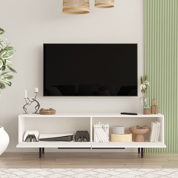Hanah Home TV Stand White On1-W