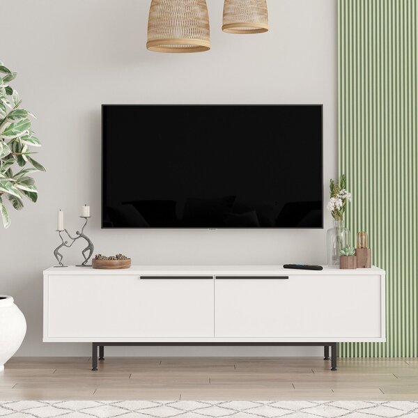 Hanah Home TV Stand White On1-W