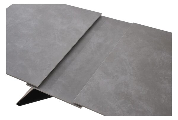 Étkezőasztal Majdan (beton + fekete) (6 és több fő részére)