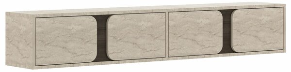 Hanah Home TV Stand Travertine Walnut Helen - Travertine, Walnut