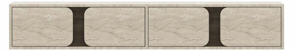 Hanah Home TV Stand Travertine Walnut Helen - Travertine, Walnut