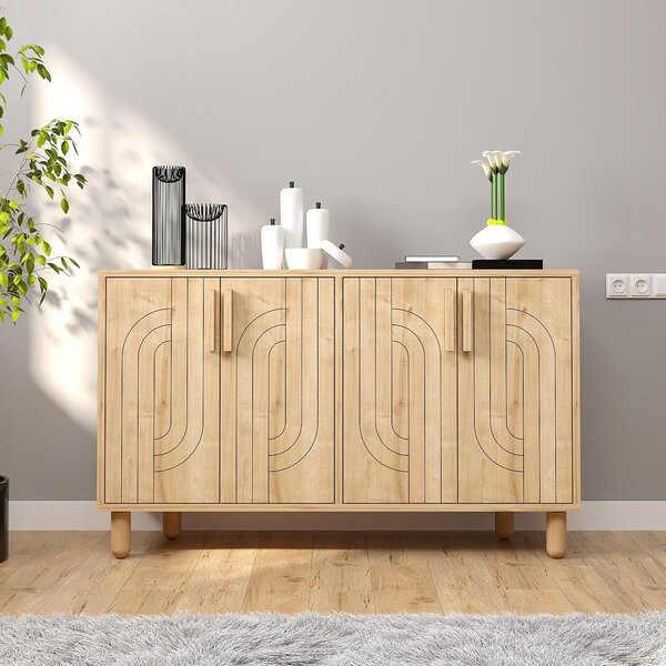 Hanah Home Console Saphire Oak Rodney - Saphire Oak