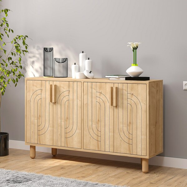Hanah Home Console Saphire Oak Rodney - Saphire Oak