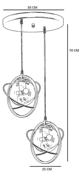 Opviq Csillár Antik Fehér 8772-2