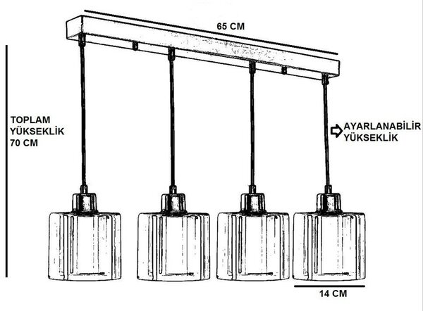 Opviq Réz Csillár 8500-7