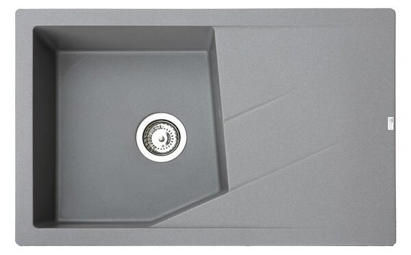 Linea Plus Metalac 372993 Gránit Mosogatótálca - Extra mély, Csepegtetőtálcás, Grafit