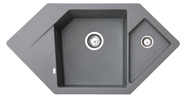 Diamond Metalac 372996 Gránit Sarok Mosogatótálca - Design, Grafit