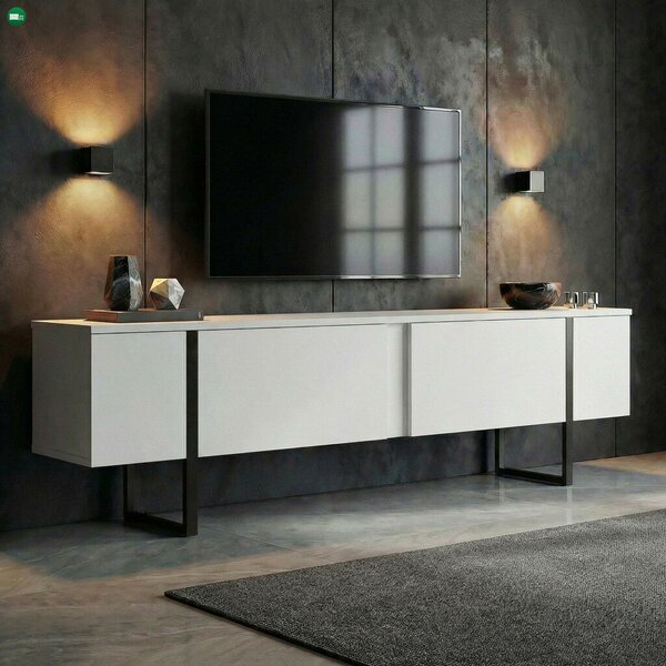 Hanah Home Onera TV-állvány - Fehér, Fekete