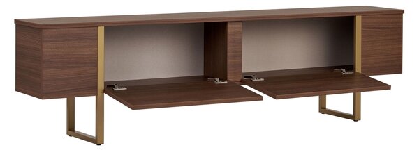 Hanah Home TV Stand Milano Walnut Gold Onera - Milano Walnut, Gold