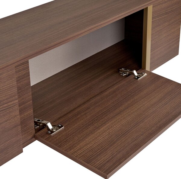 Hanah Home TV Stand Milano Walnut Gold Onera - Milano Walnut, Gold