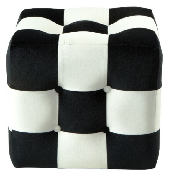 Atelier Del Sofa fekete-fehér patchwork puff