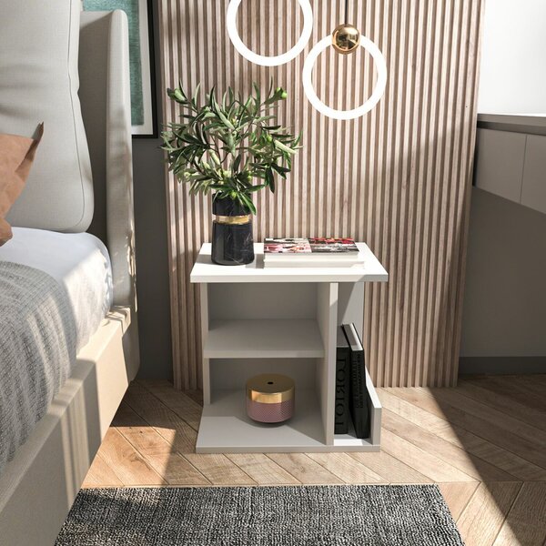Hanah Home Nightstand White Karamira - White