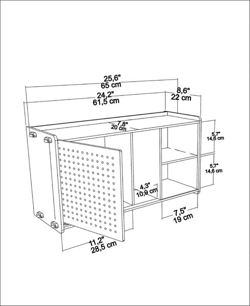 Hanah Home Fali polc Oak Fore - Tölgy