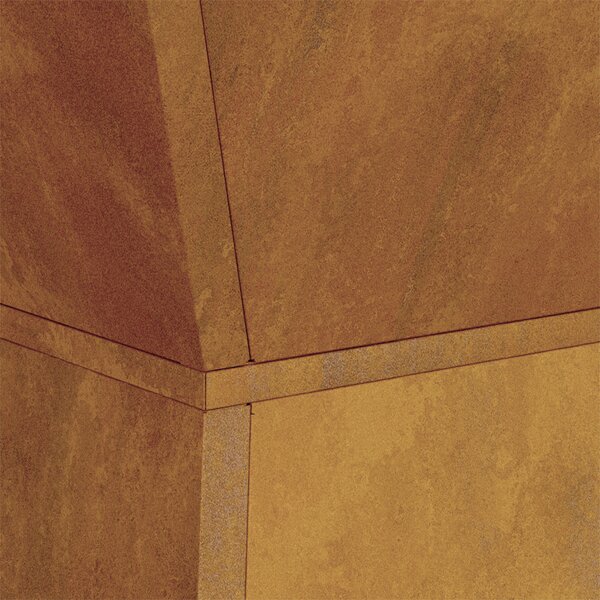 Pillér Ültető 2 pcs Ezüst 40 x 40 x 100 cm Időjárásálló acél