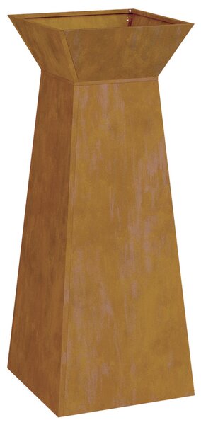 Pillér Ültető 2 pcs Ezüst 40 x 40 x 100 cm Időjárásálló acél