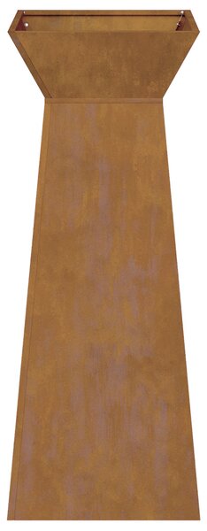Pillér Ültető 2 pcs Ezüst 40 x 40 x 100 cm Időjárásálló acél
