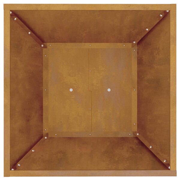 Pillér Ültető 2 pcs Ezüst 40 x 40 x 100 cm Időjárásálló acél