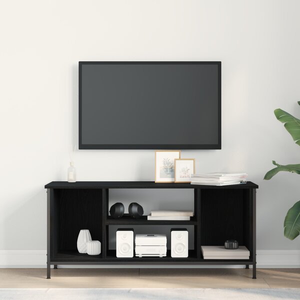 TV szekrény 102 x 35 x 45 cm Fekete tölgy Szerelt Fa