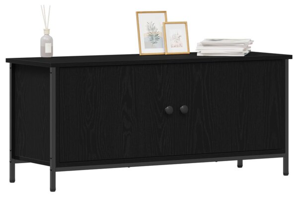 TV szekrény 100 x 35 x 45 cm Fekete tölgy Szerelt Fa