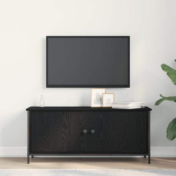 TV szekrény 100 x 35 x 45 cm Fekete tölgy Szerelt Fa