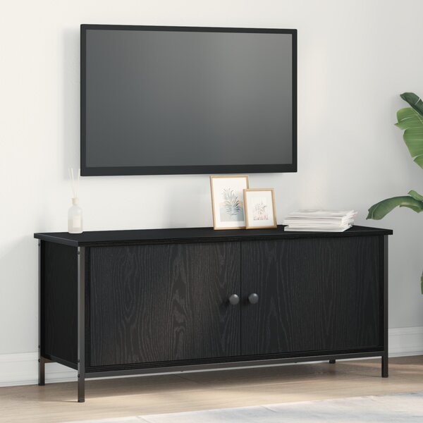 TV szekrény 100 x 35 x 45 cm Fekete tölgy Szerelt Fa
