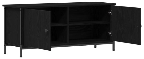 TV szekrény 100 x 35 x 45 cm Fekete tölgy Szerelt Fa