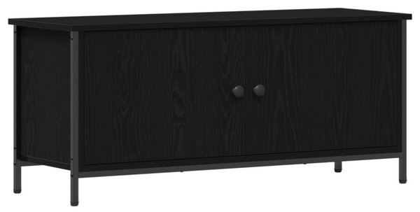 TV szekrény 100 x 35 x 45 cm Fekete tölgy Szerelt Fa