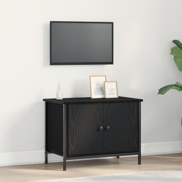 TV szekrény 60 x 35 x 45 cm Fekete tölgy Szerelt Fa